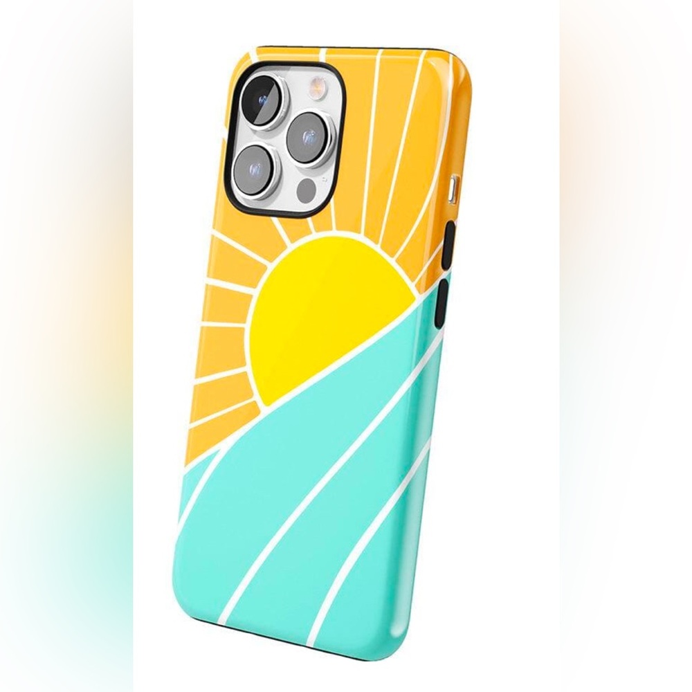 Casely iPhone 11 BOLD case Waves and Rays Sunshine